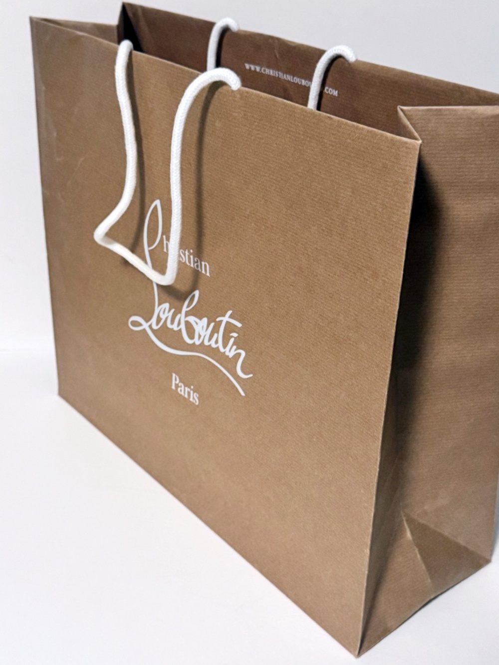 Authentic Christian Louboutin Paris Brown Shopping Gift Bag